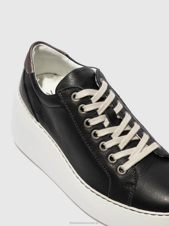 sznurowane buty sportowe dile450 brito kobiety L8JJ770 czarny Fly London