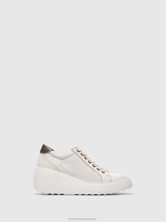 sznurowane buty sportowe dile450 kobiety L8JJ768 brytyjska biel Fly London