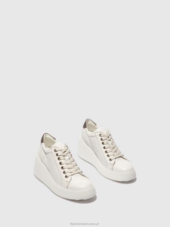 sznurowane buty sportowe dile450 kobiety L8JJ768 brytyjska biel Fly London