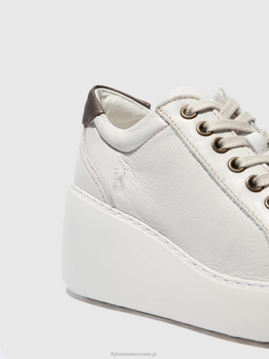 sznurowane buty sportowe dile450 kobiety L8JJ768 brytyjska biel Fly London