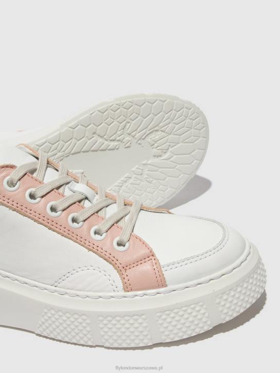 sznurowane buty sportowe emmy510 kobiety L8JJ758 biały/cielisty/miętowy Fly London