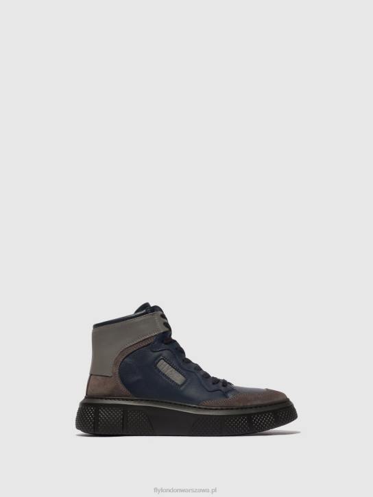 sznurowane buty sportowe eppe531 kobiety L8JJ733 szary/granatowy/szary Fly London