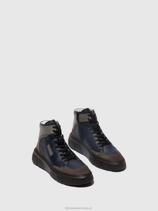 sznurowane buty sportowe eppe531 kobiety L8JJ733 szary/granatowy/szary Fly London