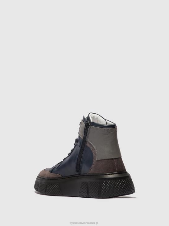 sznurowane buty sportowe eppe531 kobiety L8JJ733 szary/granatowy/szary Fly London