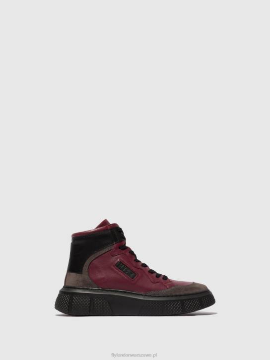 sznurowane buty sportowe eppe531 kobiety L8JJ734 szary/winny/czarny Fly London