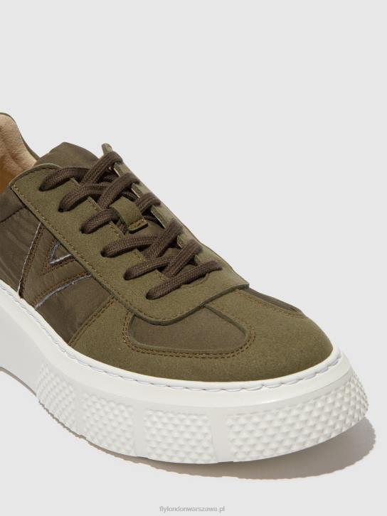 sznurowane buty sportowe essa511 kobiety L8JJ759 khaki Fly London