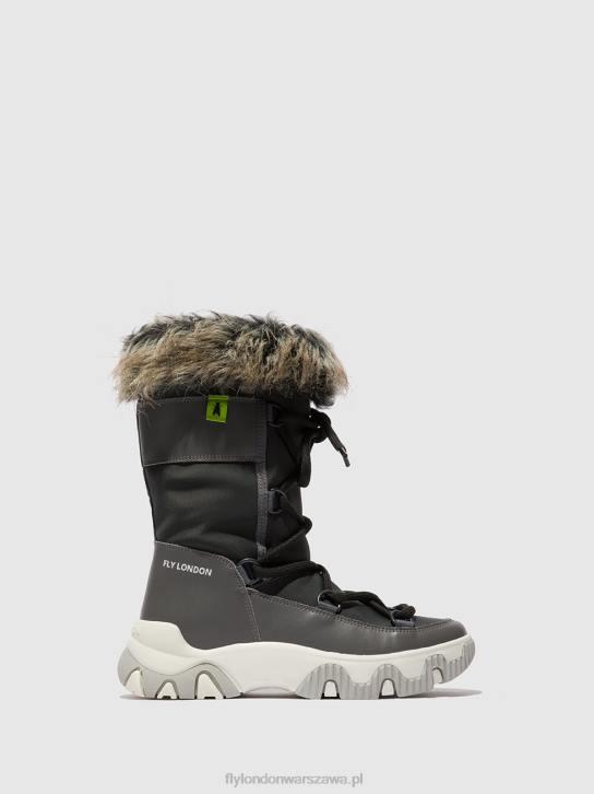 sznurowane buty sportowe fena889 kobiety L8JJ744 nausica szary Fly London