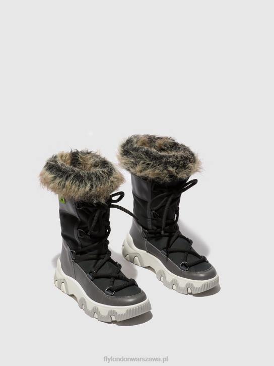 sznurowane buty sportowe fena889 kobiety L8JJ744 nausica szary Fly London