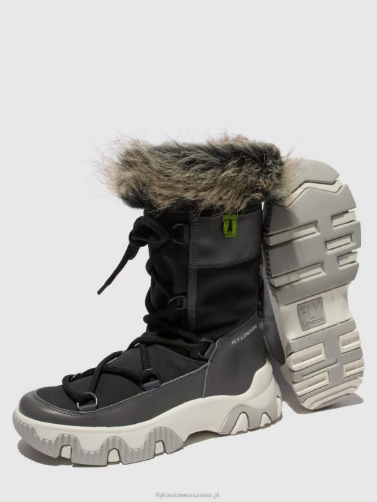 sznurowane buty sportowe fena889 kobiety L8JJ744 nausica szary Fly London