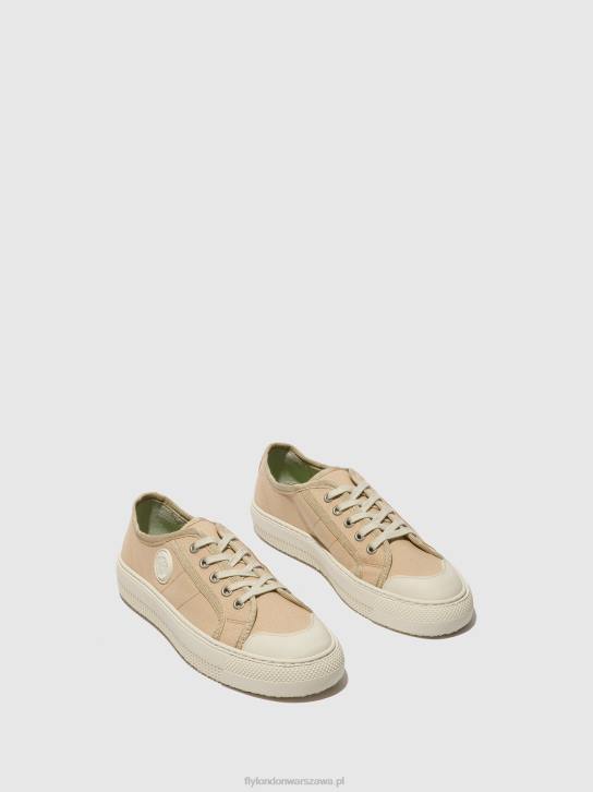 sznurowane buty sportowe tere557 kobiety L8JJ741 beżowy Fly London