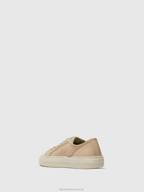 sznurowane buty sportowe tere557 kobiety L8JJ741 beżowy Fly London