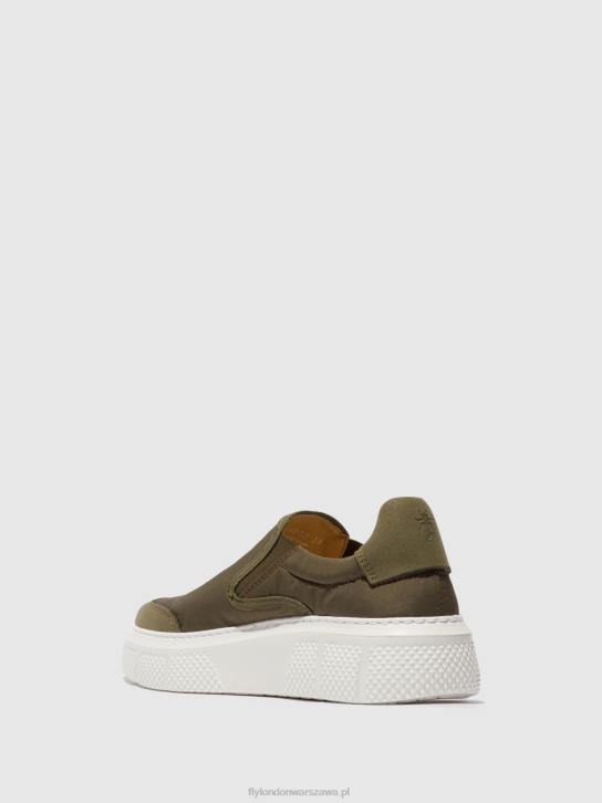 wsuwane buty sportowe elin509 kobiety L8JJ753 khaki Fly London