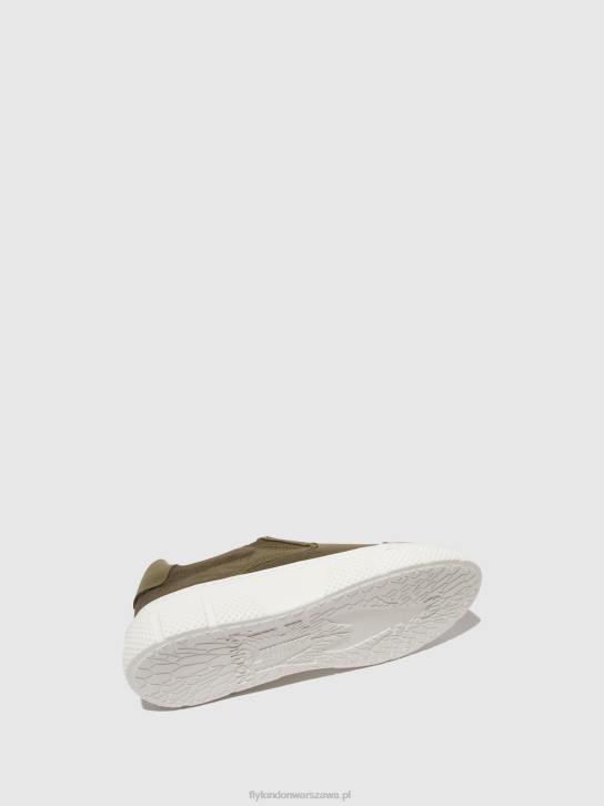 wsuwane buty sportowe elin509 kobiety L8JJ753 khaki Fly London