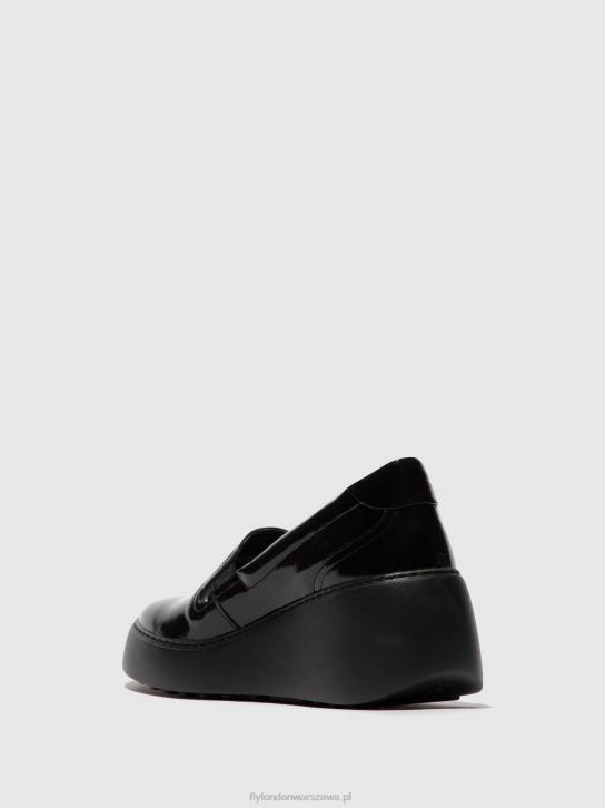 wsuwane tenisówki deca459 kobiety L8JJ746 czarny Fly London