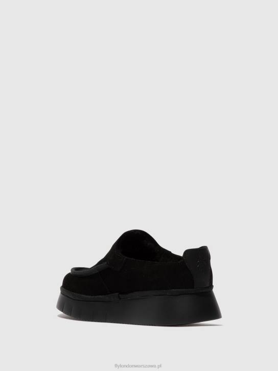 buty zamknięte ceze361 kobiety L8JJ693 czarny Fly London