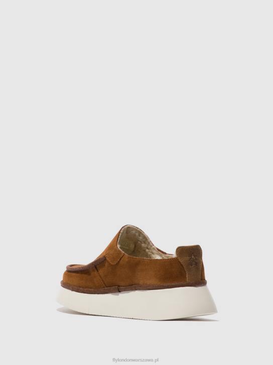 buty zamknięte ceze361 kobiety L8JJ694 Koniak Fly London