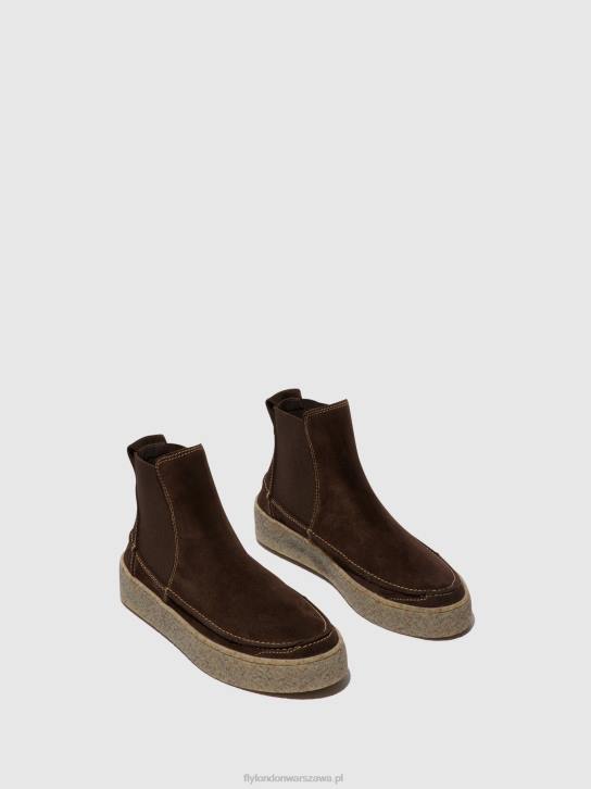 botki chelsea roop541 mężczyźni L8JJ801 mokka Fly London