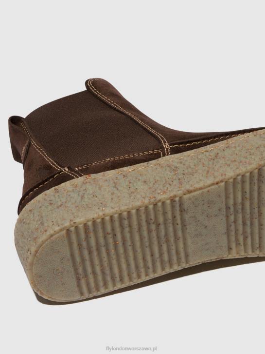 botki chelsea roop541 mężczyźni L8JJ801 mokka Fly London