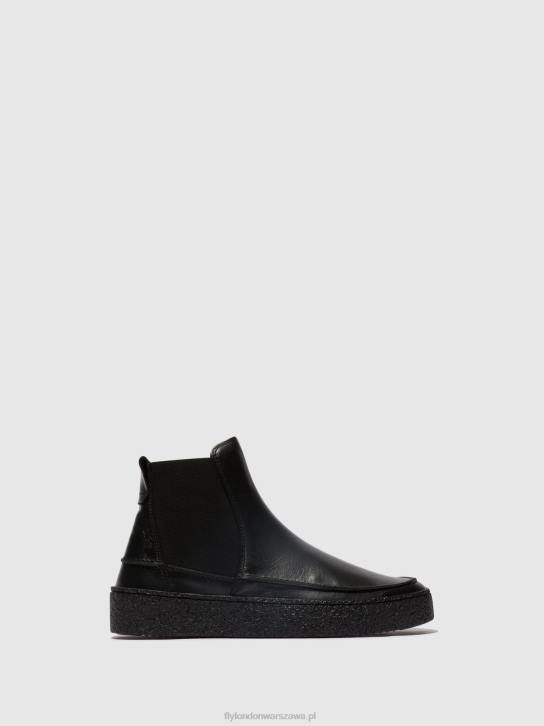botki chelsea roop541 mężczyźni L8JJ802 czarny Fly London