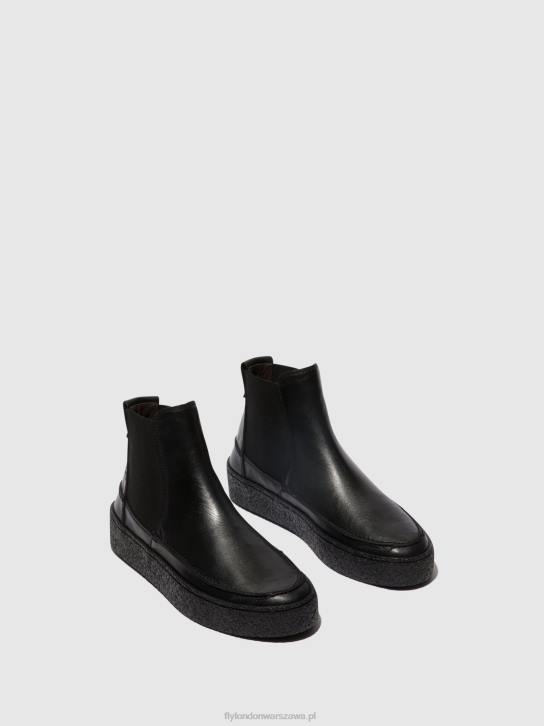 botki chelsea roop541 mężczyźni L8JJ802 czarny Fly London