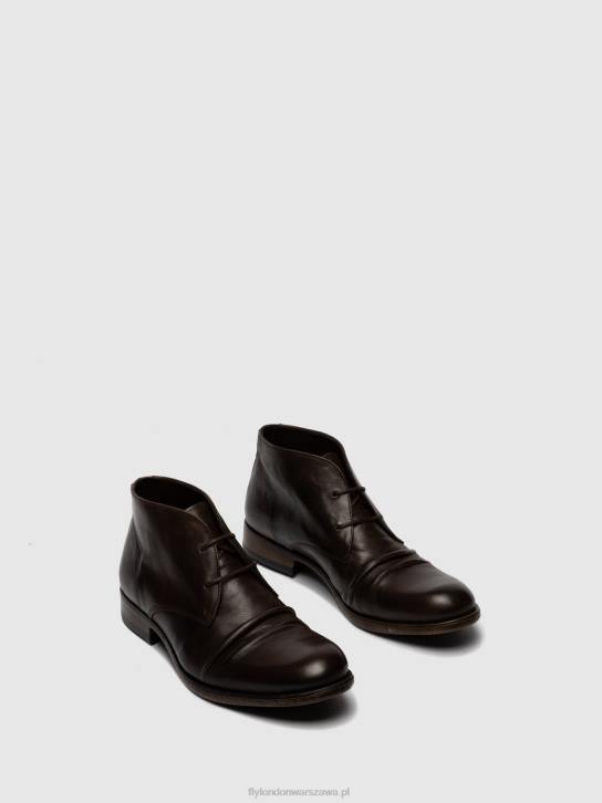 sznurowane botki muro577 mężczyźni L8JJ814 eko(roślinna) mocca Fly London
