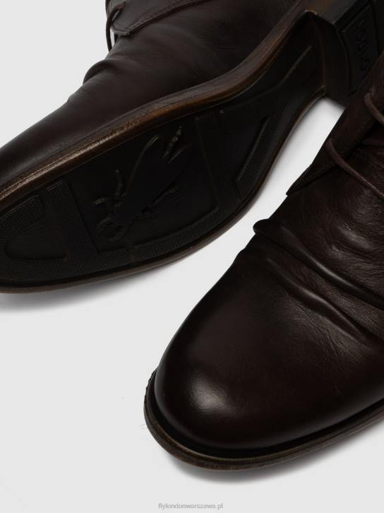 sznurowane botki muro577 mężczyźni L8JJ814 eko(roślinna) mocca Fly London
