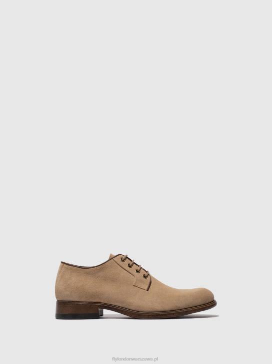 sznurowane buty maso957 mężczyźni L8JJ821 beżowy Fly London