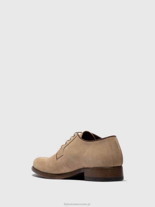 sznurowane buty maso957 mężczyźni L8JJ821 beżowy Fly London