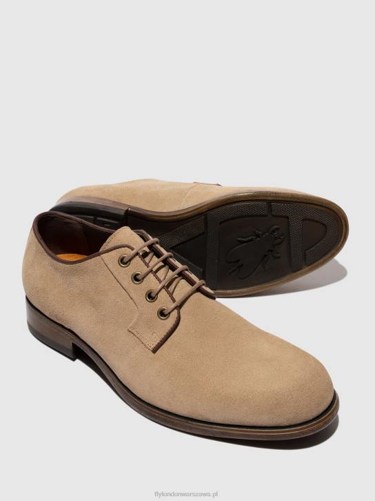 sznurowane buty maso957 mężczyźni L8JJ821 beżowy Fly London
